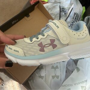 Under Armour Kids' Sneakers - White and Tan
